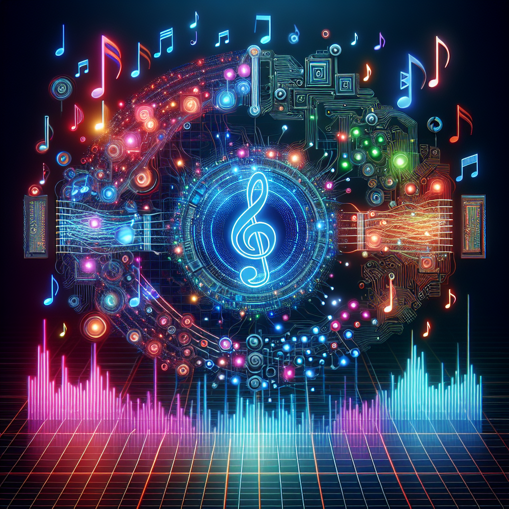 AI-generated art for music visualization